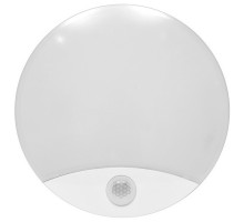 LED stropní svítidlo LORA s infrasenzorem, 15W, bílá 4100K, 1300Lm, IP44 - Ecolite